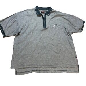 Vintage Philadelphia Eagles Polo Shirt NFL Pro Line Striped Green Size XL 90s